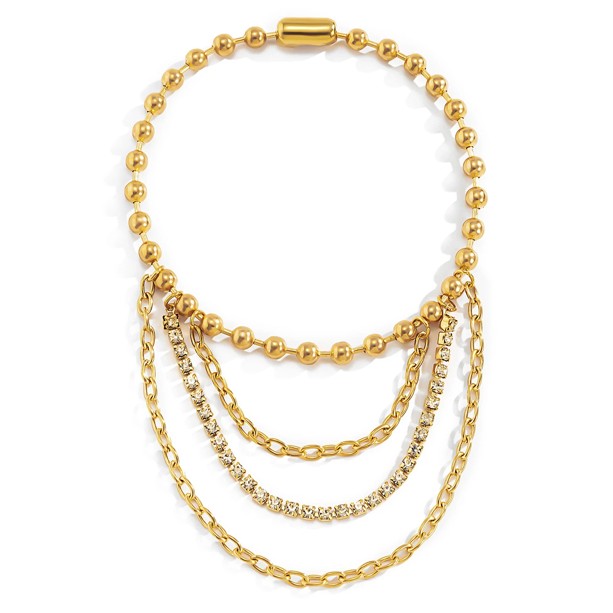 IngeSight.Z Multi Layered Link Chain Tassel Bracelets Anklets for Women Punk Gold Color 24 H1b94e176f3374550a4e2aba8be060c04G