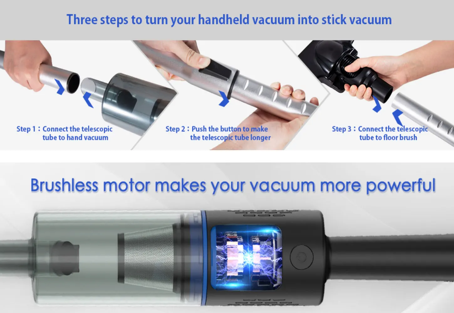 APOSEN A16s Handheld Wireless Vacuum Cleaner Cordless Vacuum 5in1