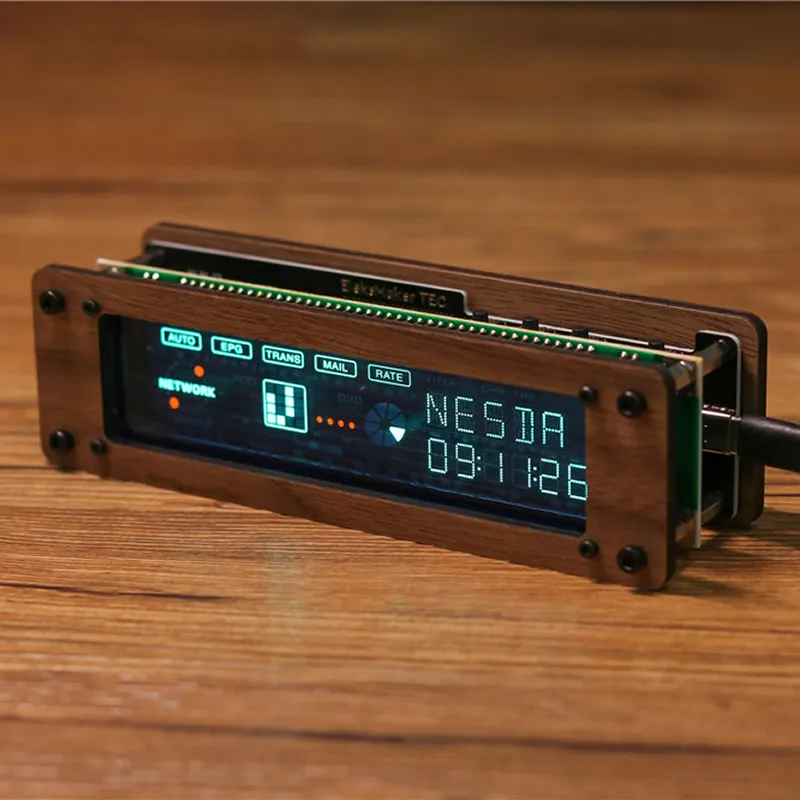 EleksVFD очень красивые часы VFD креативные Ретро электронные с флуоресцентной