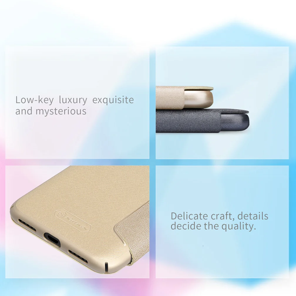 For Xiaomi Redmi 7 Case NILLKIN Sparkle Flip Leather Cover for Xiaomi Redmi 7 Redmi Y3 Genuine Low-key Exquisite Phone Bags