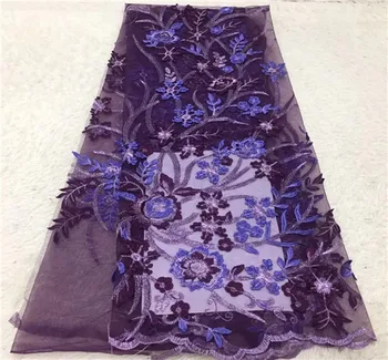 

2019 Latest Embroidered 5 Yards Nigerian Guipure Laces Fabric Bridal High Quality French Tulle Lace Fabric For Women Clothes