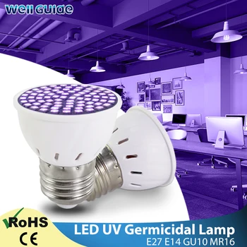 

Ultraviolet Light UVC Germicidal Disinfection led Lamp AC 220V E27 E14 MR16 Bulb UV Sterilizer Ozone Lamps Kill Mite Bacterial