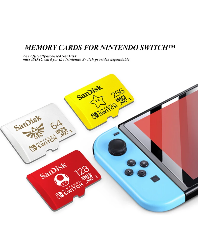SanDisk Nintendo Switch Memory Card  256GB 128GB 100MB/s Micro SD Card 4K Ultra HD UHS-1 Flash Card Memory Microsd TF/SD Card