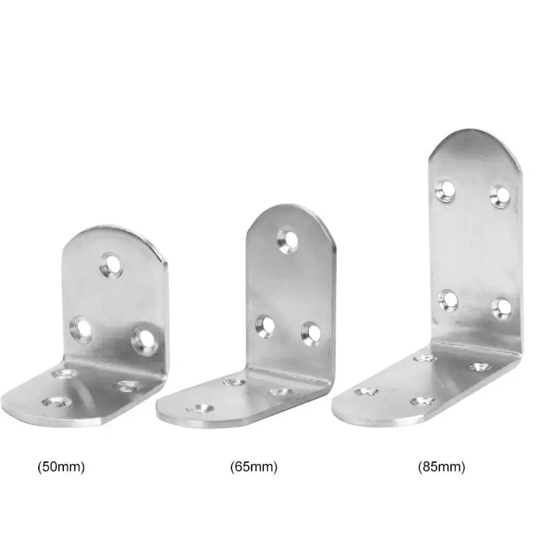 4pcs Metal Right Angle Codes Thick Stainless Steel Angle Groove Connector