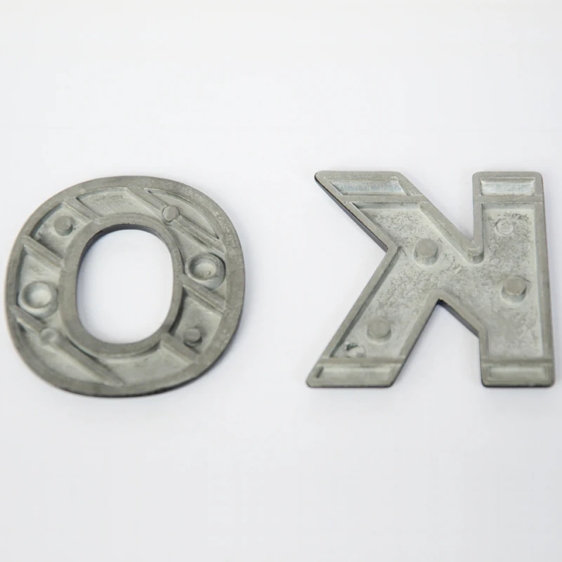 8 шт./лот DIY 3D металлическая наклейка Серебряный Хром 44 мм автостайлинг аксессуары