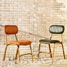 

Wrought Iron Retro Dining Chairamerican Back Chairs Leather Dining Chairs Sillas De Comedor Furniture Dining Chairs Стулья Для