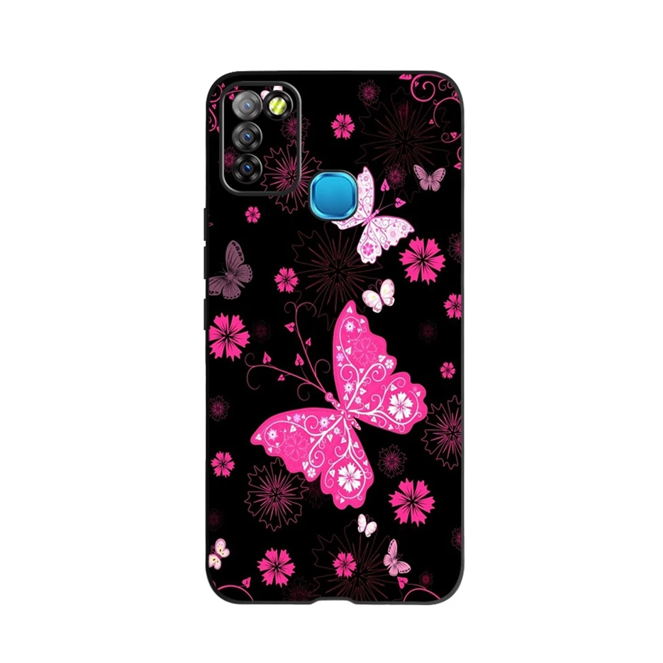 phone purse For Infinix Smart 5 Case X657 X657C Beautiful Flower Butterfly Soft Silicone Phone Cases For Infinix Smart 5 Smart5 Cover Fundas mobile flip cover Cases & Covers