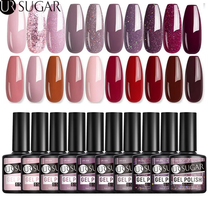 UR SUGAR 6/8/10 шт цветной набор гель лаков для ногтей 80 цветов s Полупостоянный УФ