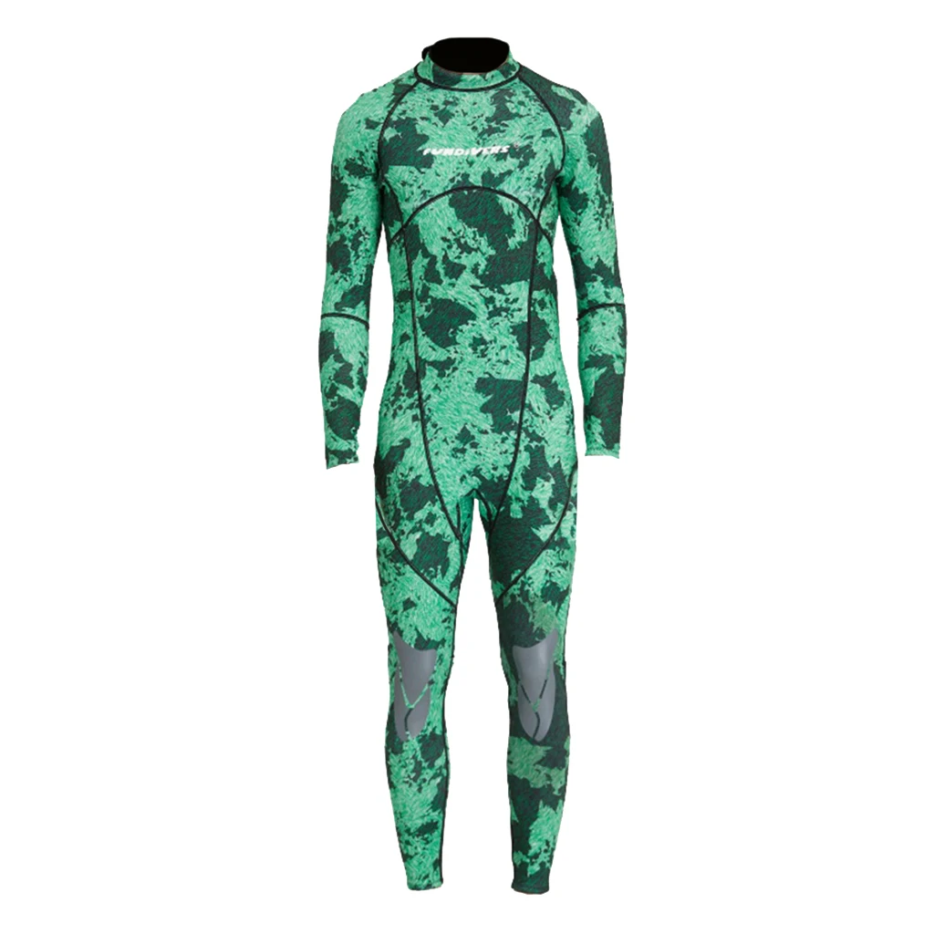 Men Full Body Wetsuit 3mm Neoprene Dive Suit Scuba Diving Snorkeling Jumpsuit Green Size S / M / L / XL / XXL / XXXL