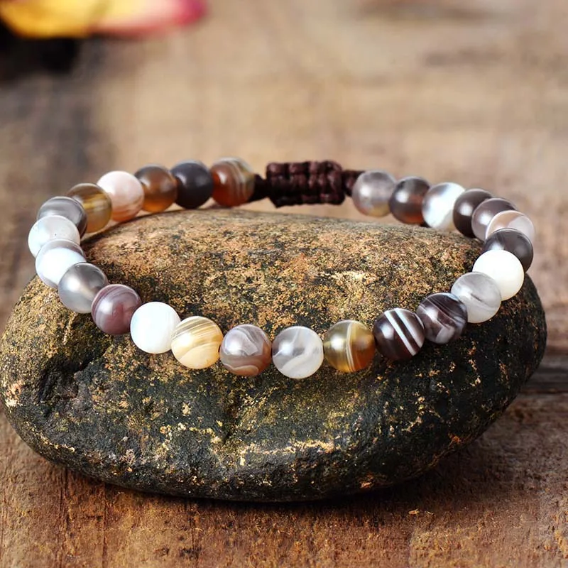 Designer Bracelets 6MM Natural Japser Strand Bracelets Bohemia Statement Bracelet Femme Jewelry - Image 4