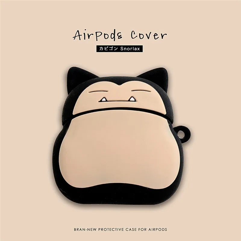 

Cartoon Snorlax Kabigon Cute Bear Headphone Cases For Apple Airpods 1 2 Silicone Protection Bluetooth Earphone Cover Accessories