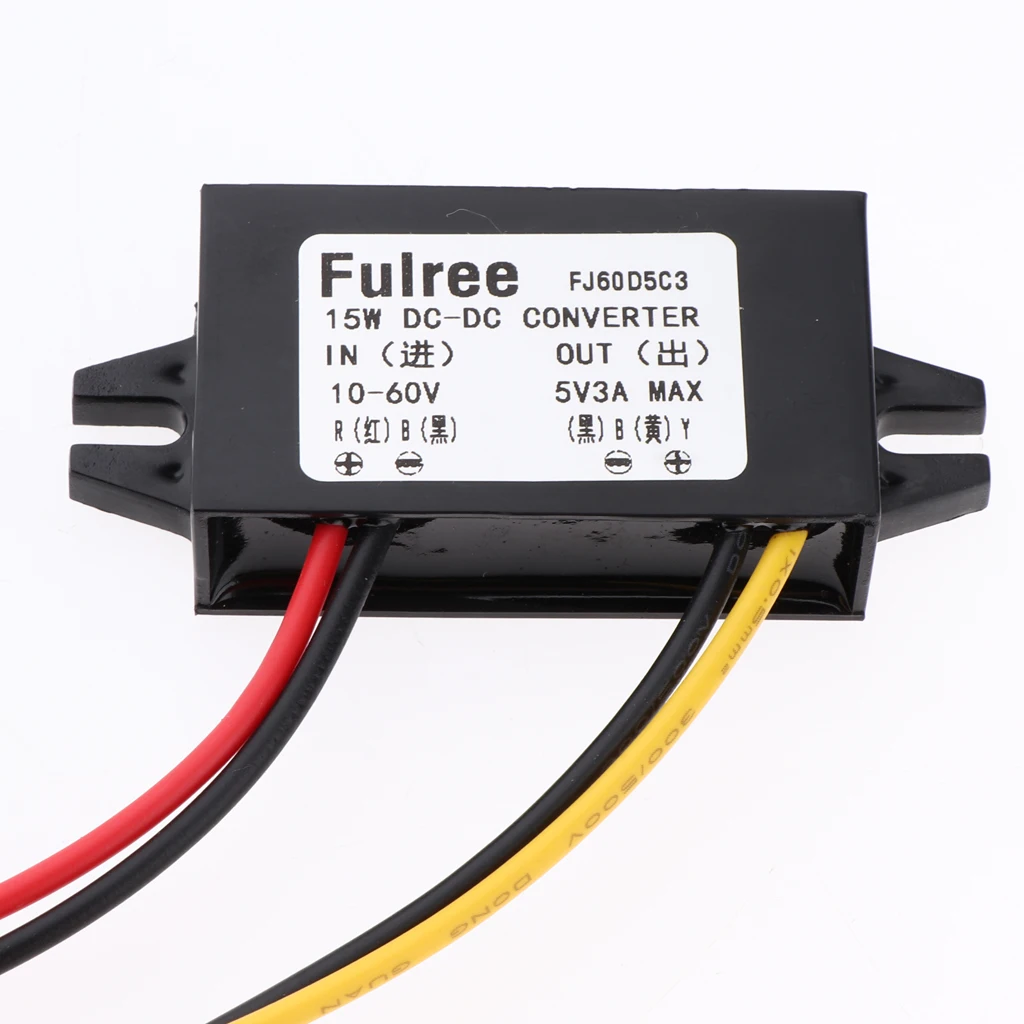 DC/DC преобразователь 10-60V понижающий до 5V 3A 15W модуль питания ультра-тонкий