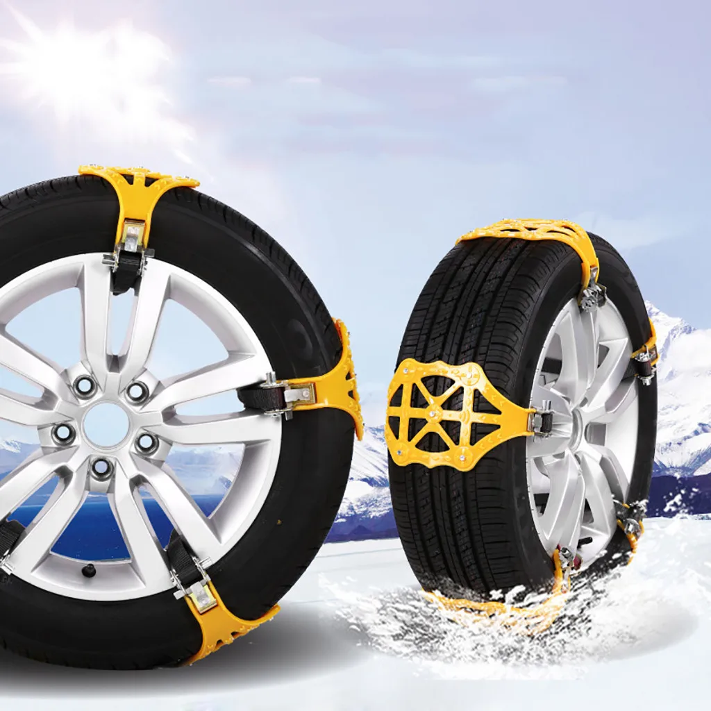 car snow chain stable triangular structure Winter Truck Car Easy Installation Snow Chain Tire Anti-skid Belt Safety#1010g30