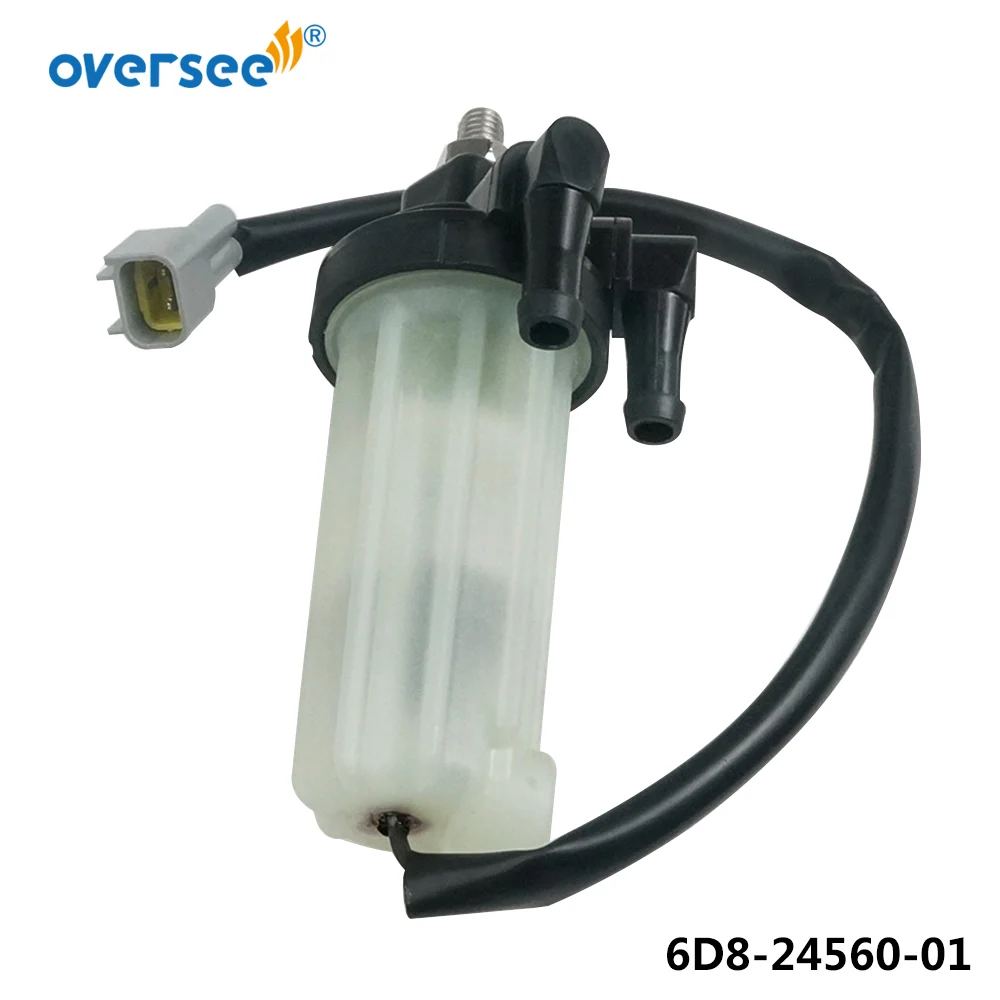 Oversee 6D8-24560 Filter Assy For Yamaha Outboard Motor 4T F80;F90;F115 and Up 6D8-24560-01 New version engine oversee f4 03050002 oil seal for parsun 3 6hp 2 stroke outboard motor propeller shaft seal double springs for yamaha 93101 13m12