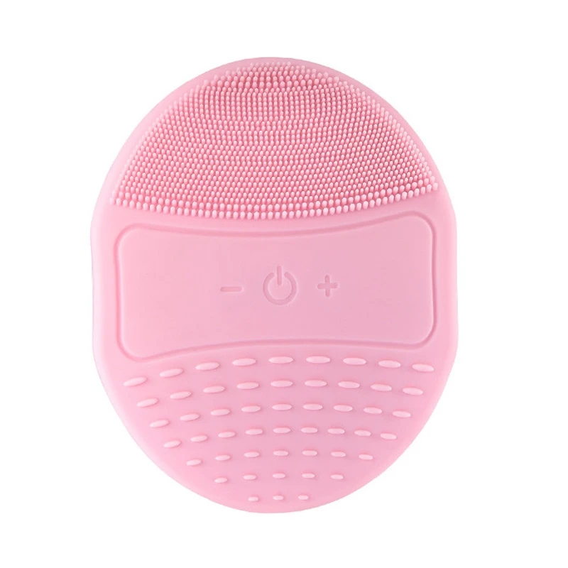 Электрический силиконовый Очищающий Инструмент для контроля сужения пор, Очищающая щетка для лица, Массажная щетка для лица I - Цвет: pink