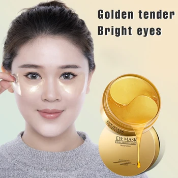 

60Pcs 30Pairs Gold Seaweed Collagen Hydrating Eye Mask Patch Hyaluronic Acid Eyes Remove Dark Circles Anti-Aging Eye Skin Care