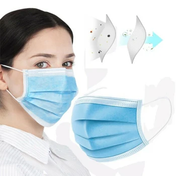 

20 pcs 3 Layers Disposable Protection Mouth Covers Non-Woven Anti-Dust Face Covers Home Garden Supplies Quality