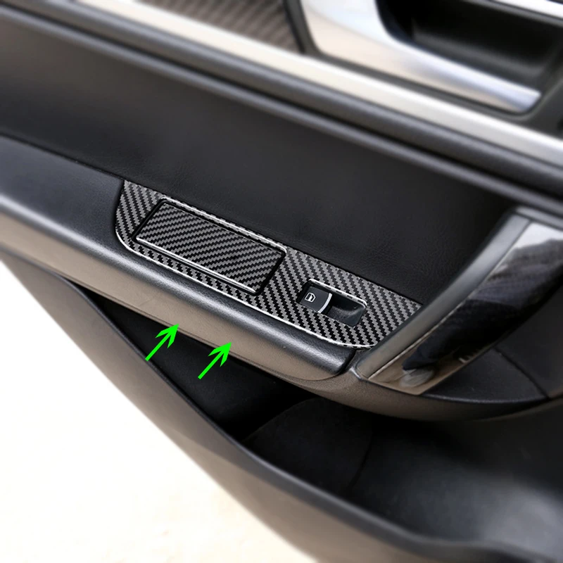 Автомобильное углеродное волокно внутреннее окно переключатель Панель переключатель кнопка Крышка отделка для VW Touareg 2011 2012 2013