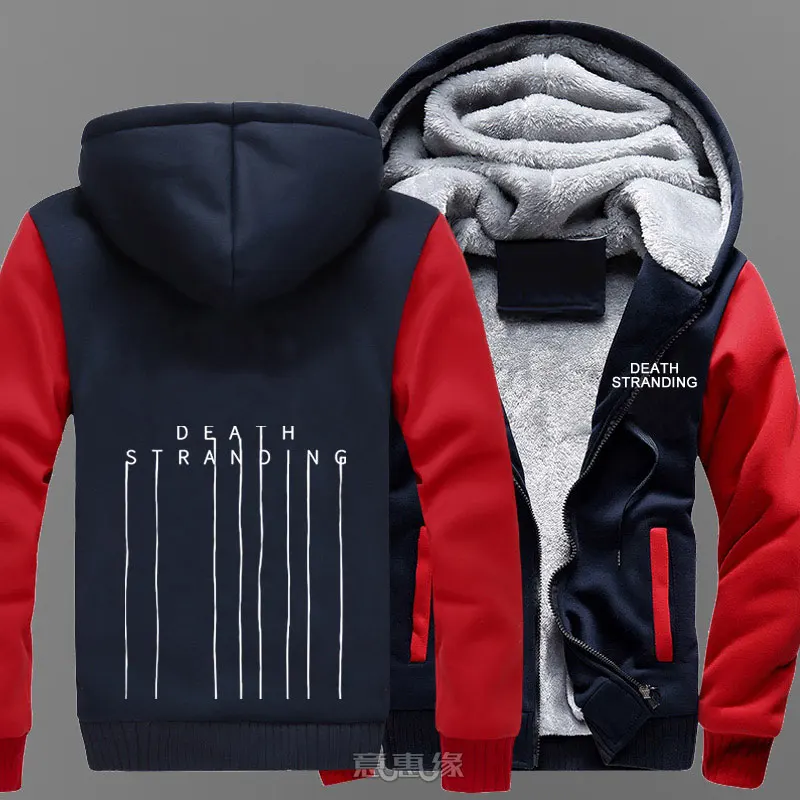 

New Winter Jackets Coats Death Stranding hoodie Game Hooded Thick Zipper Men cardigan Sweatshirts