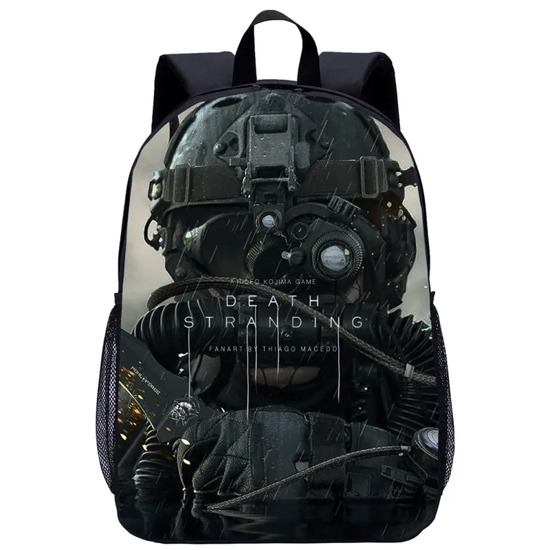 

Backpacks Boys Girls Cool Death Stranding Letter 3D Printing Bookbag School Bag Travel Backbag Casual Daypacks Mochila Escolar