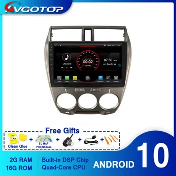 

AVGOTOP CAR DVD PLAYER GPS Android 10 FOR HONDA CITY 2008-2011 (Manual A/C) Navigation player