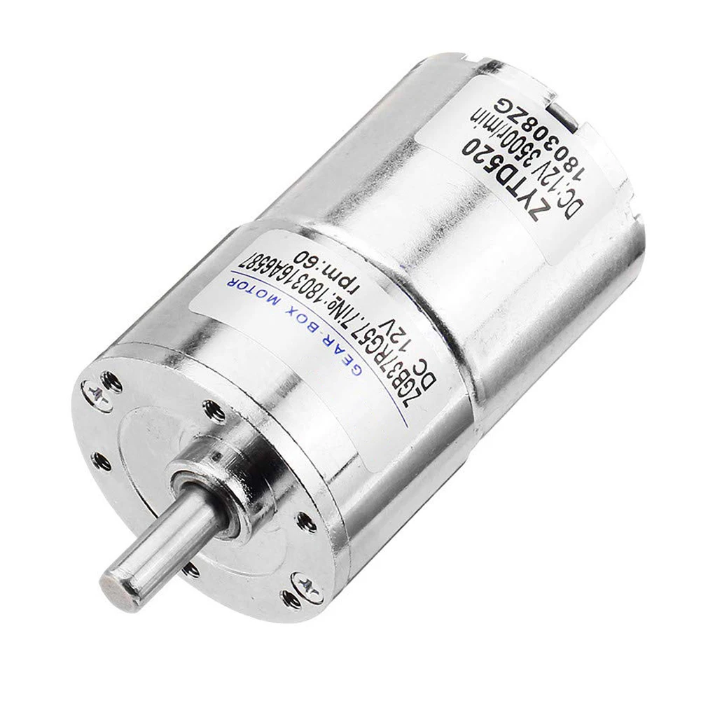Прочный ZGB37RG мотор-редуктор DC12V 60 об/мин 37 мм эксцентриковый стержень для DIY или механической работы высокая эффективность и низкий уровень шума