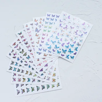 

Butterfly Design Nail Stickers Nail-Art-Decoration Holographic Summer DIY 3D Manicure Nail Watermark Manicure Decor 15.2*8.5*1cm