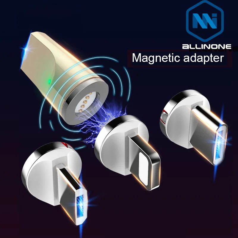 Магнитный Micro USB адаптер Allinone для iphone/USB Type c/Micro usb порт зарядного устройства