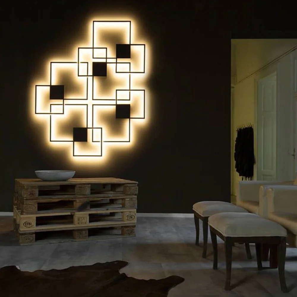  Zerouno Decorative modern LED Wall Lamp DIY background light indoor for home interior TV Wall Light - 4000012970622