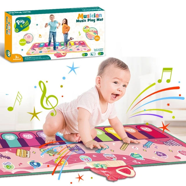 2 Pcs piano musical do bebê, dança dobrável, Brinquedos musicais