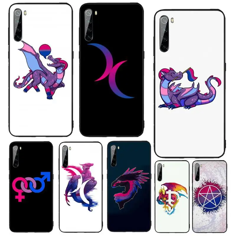 Biesxual Bi Pride Dragon ЛГБТ чехол для телефона Xiaomi Redmi 10 Note 9s Max 3 4 7 8 9se 5 7a 8t 11 Pro Lite