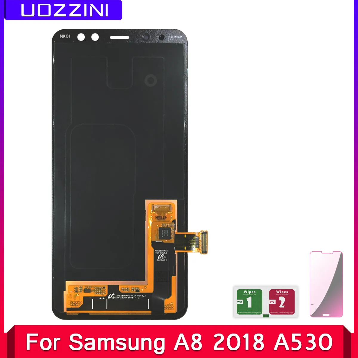 

2 Pcs Super AMOLED For Samsung Galaxy A8 2018 LCD A530 A530F A530DS A530N LCD Display Working Touch Screen Assembly