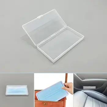 

Disposable Face Masks Case Container Disposable Mask Storage Box Safety Dustproof Transparent Box Portable Storage Organizer