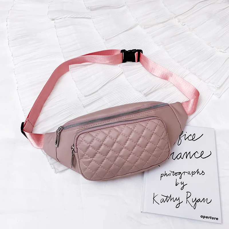 

Fashion Rhombus Graceful Casual Shoulder Bag New Arrival 2019 Summer New Style Fashion Textured Versatile Shoulder Bag Chest Pac