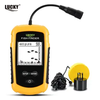 LOW PRICE ❤️ LUCKY FF1108-1 Portable Fish Finder ice fishing Sonar Sounder Alarm Transducer Fishfinder 0.7-100m fishing echo sounder - discount item 51% OFF Sports & Entertainment
