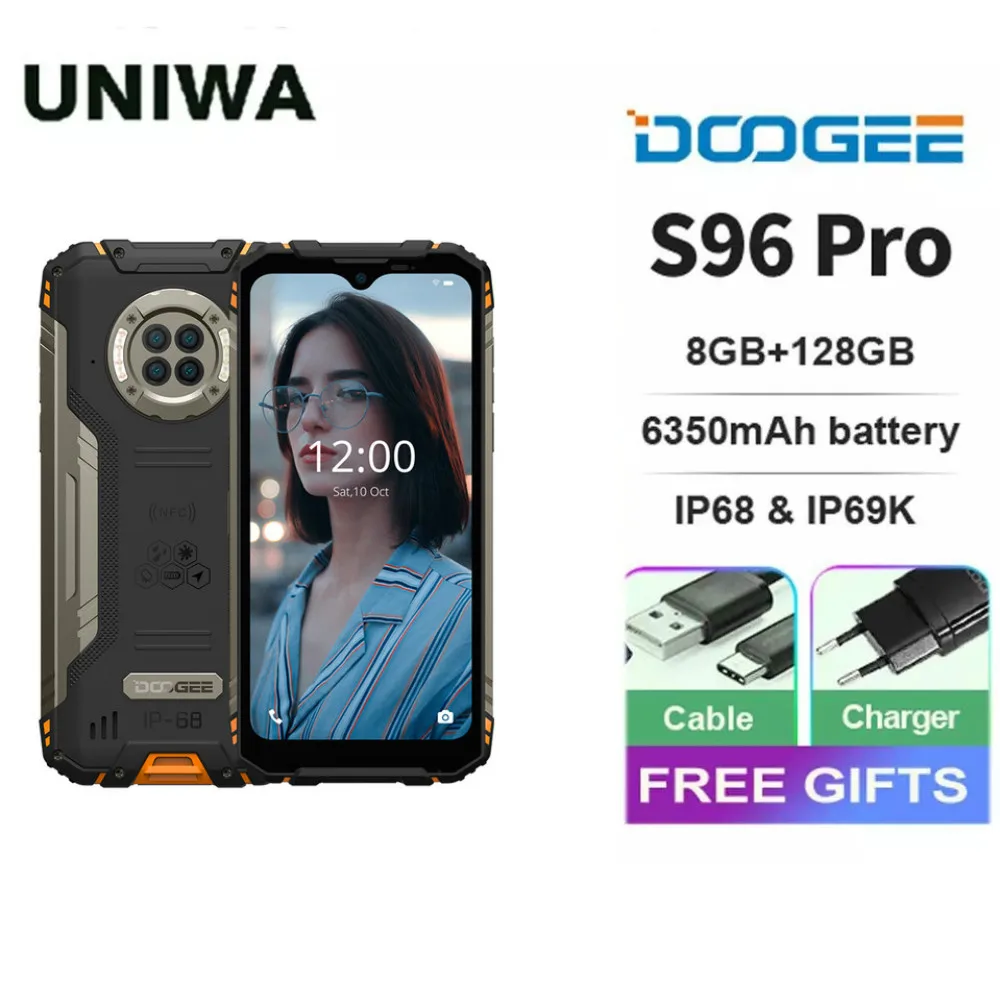 DOOGEE S96 Pro смартфон Helio G90 восемь ядер 8 + 128 ГБ NFC 6350 мАч 20 МП инфракрасная камера
