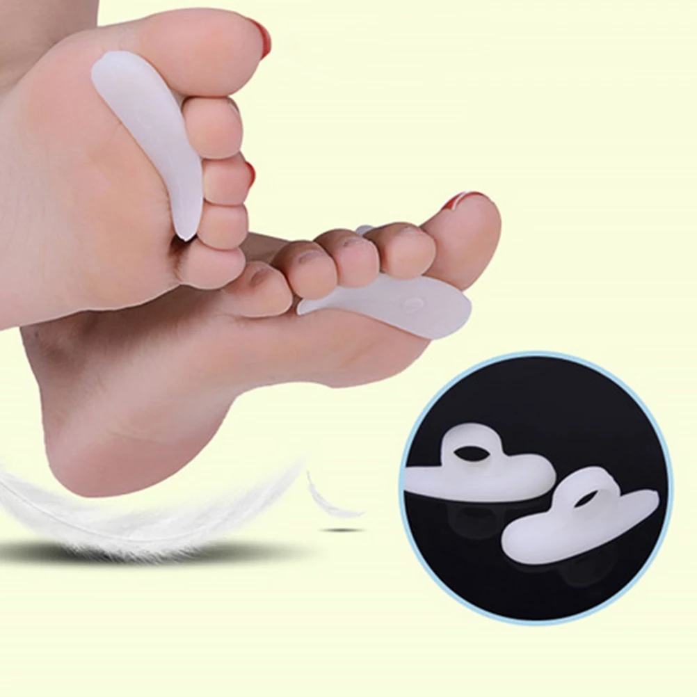 4 Pairs Hammer Toe Correctors Soft Silicone Toe Pads Pedicure Care Protectors For Women Ladies
