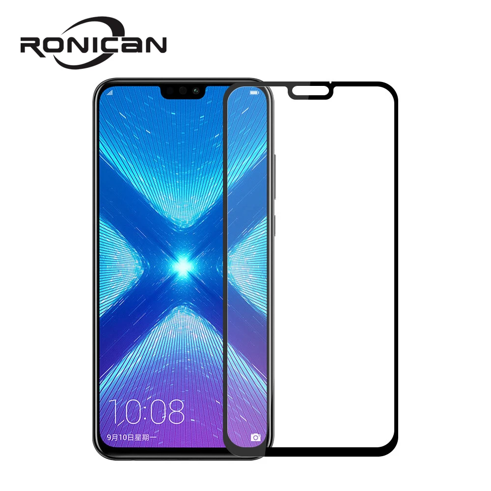 Huawei Honor 8X Tempered Glass Original RONICAN Full Cover Screen Protector for huawei honor 8C Protective Film | Мобильные телефоны