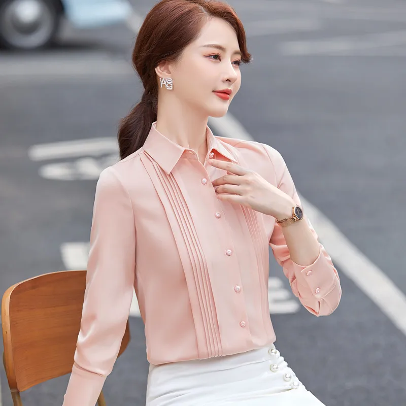 Shirt Dressy Blouses For Evening Wear Naviu New Fashion And Elegant Women  Shirt Temperament Formal Long
