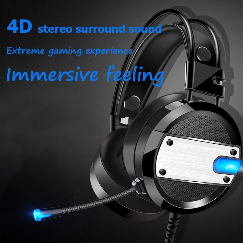 PS4 игровая гарнитура 4D стерео наушники с микрофоном интернет кафе видео игры наушники для нового Xbox One/ноутбука/ПК планшета геймера