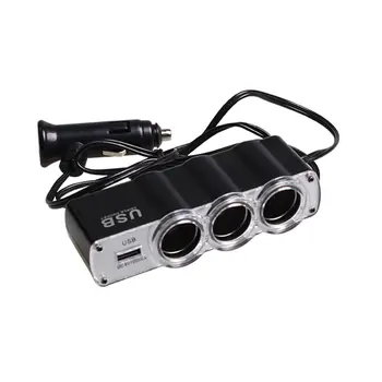 

Automotive Accessories USB 3 Port Cigarette Lighter Adapter Outlet Extension Cigar Plug Car Supplies