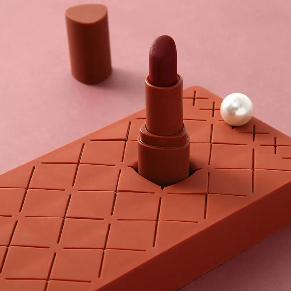 Luxury Offer of  Creative Silicone Lipstick Storage Rack Jewelry Storage 18 Grids Makeup Cosmetic Eyebrow Pencil Sto