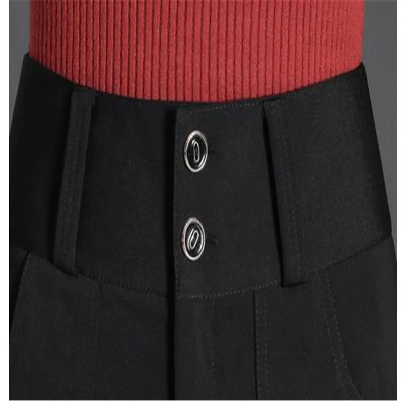 Fashion Women Pants Spring Autumn Wide Leg Trouser For Women High Waist Loose Button Pants Plus Size 4xl Outwear OL H286