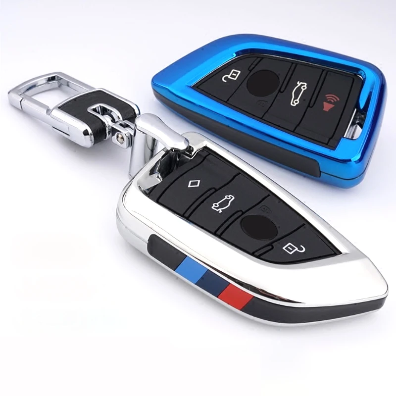 

Electro-plating key shell Key Fob Holder Case Cover For BMW F15 F16 F48 G30 F85 G11 X1 X5 X6 M 2018 X1 X3 X4 X5 X6 35i 50i