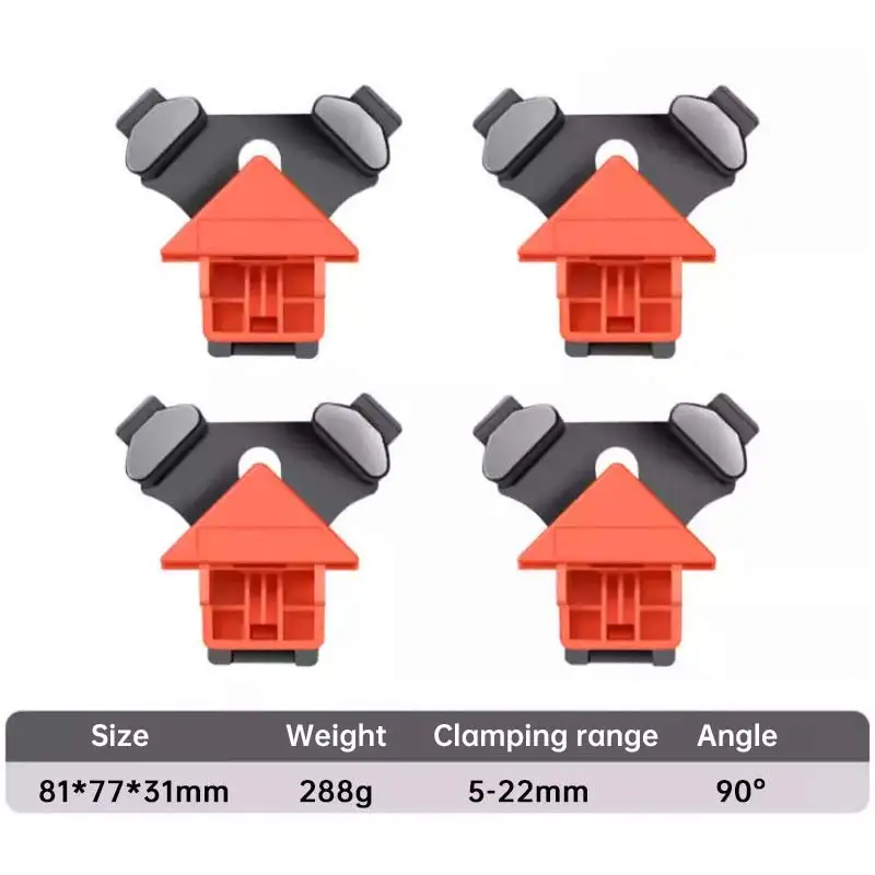 Woodworking 90 Degree Right Angle Clip Fixer Photo Frame Clamp Strong Spring Group Sub Clips Positioning Fixture DIY Repair Tool wood pellet machine for sale Woodworking Machinery