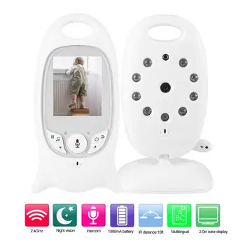 

2.4G 2in LCD Baby Monitor Camera Night Vision 2-Way Intercom Security 110-240V Night Vision Baby Monitor