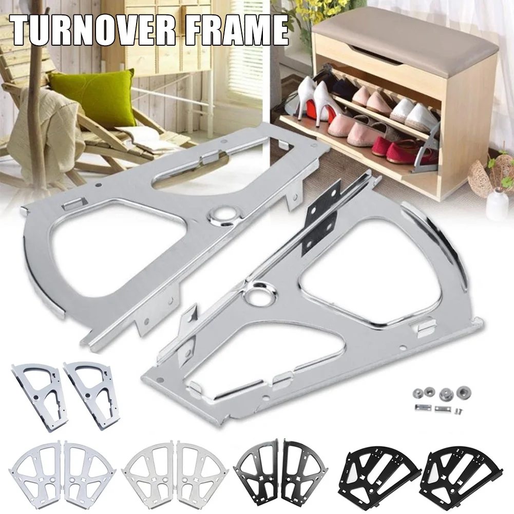 

2 Pcs Flip Frame Rack Shoe Shelf Hinge Hardware Accessories for Cabinet Home Best Price