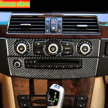 

For BMW E60 F10 F18 G30 Interior Trim Carbon Fiber Air conditioning CD control panel decoration Car styling 5 Series Accessories