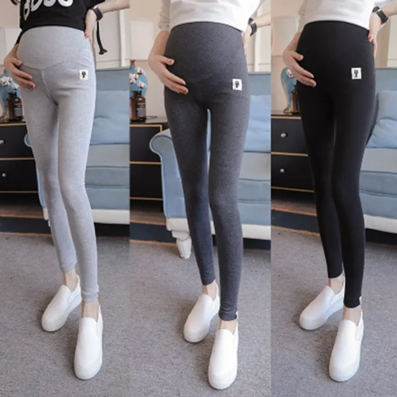 

Womens Clothes Abdomen Solid Color Support Trousers Maternity Leggings for Pregnant Woman with Cute Kitten Pattern