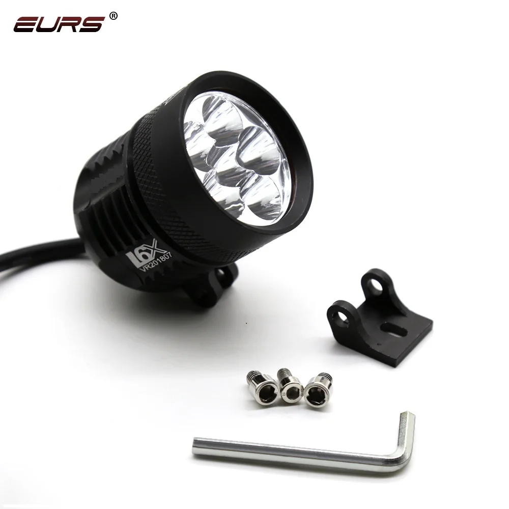 EURS, 2 шт., 6LED, мотоциклетный головной светильник, лампа, DRL, противотуманный светильник, 6000 K, 4000лм, белый, 6LED, фирменные фишки, точечный светильник, лампа для мотоцикла